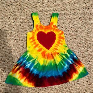 Tie-Dye Heart Dress Size 12 mon